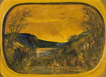 LOUIS EILSHEMIUS Landscape at Twilight.